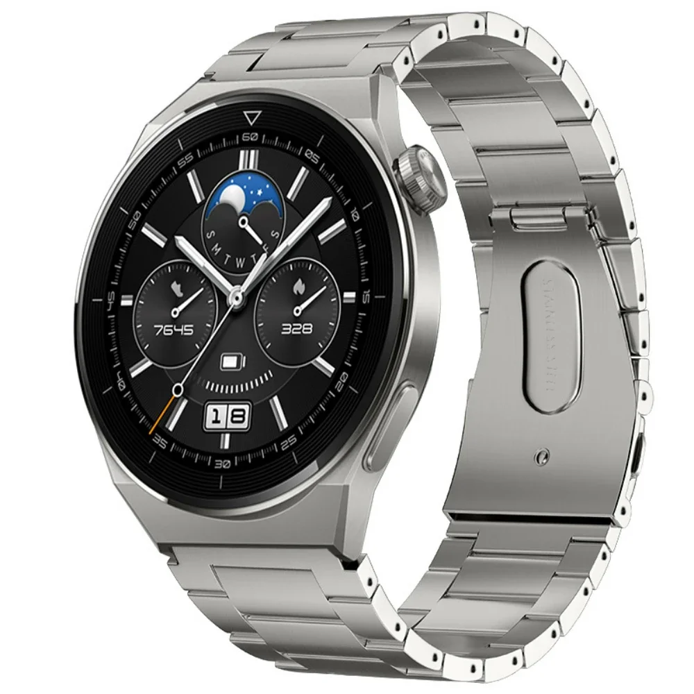 22mm Titanium Metal Strap for Huawei Watch 3/4 Pro/GT3-2 Pro Light Stainless Steel Wristband for Samsung Watch 3/S3/Amazfit GTR