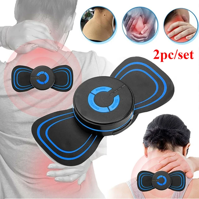 2pcs Mini Ems Portable Electric Neck Massager, Cervical Massage For Pain  Relief, Mini Massage Device