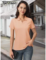 TACVASEN Summer Casual Polo Shirts Womens Cotton V-Neck Short Sleeve Work Tops Ladies Lightweight Outdoor Sports Golf Polos Tee - Image 3