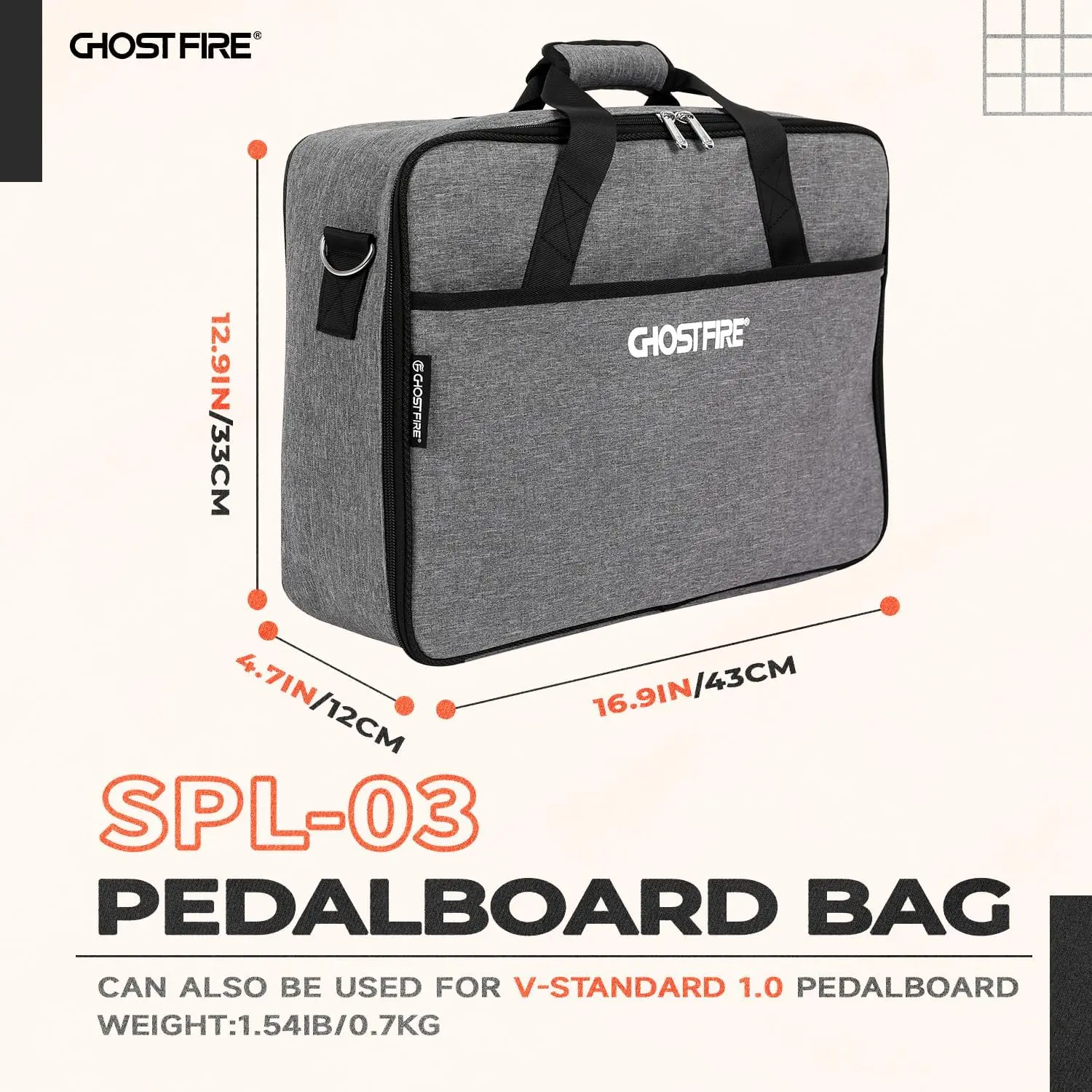 Borsa In Tessuto Oxford Per Pedaliera – Comodi Scomparti, Cerniera Scorrevole, Disponibile In 3 Misure (L, M, S)