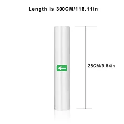 Sous Vide Vacuum Sealer Roll Bags - 300CM for Food Storage and Packaging (25CM 1 roll)