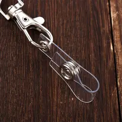 Retractable Badge Holder PVC Clear ID Card Holder Card Holder Lanyard Card Holder Buckle Name Card Keychains
