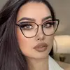 Sexy Cat Eye Metal Reading Glasses Anti Blue Rays Magnifying Hyperopia Eyewear 0~+600 Optical Transparent 2022 Glasses For Women 2