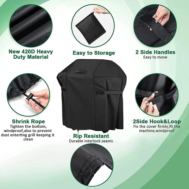 Vízálló Grillezés Fedezet Grillgáz -Grillezés Borító Bbq Fedél Szabadtéri Porálló Weber Derime Grill Cover Kiegészítők - Image 5