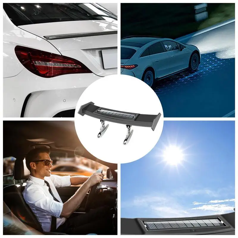 

Car rear trunk spoiler solar powered tail lights adjustable trunk spoiler auto decoration exterior accessories car spoiler wing