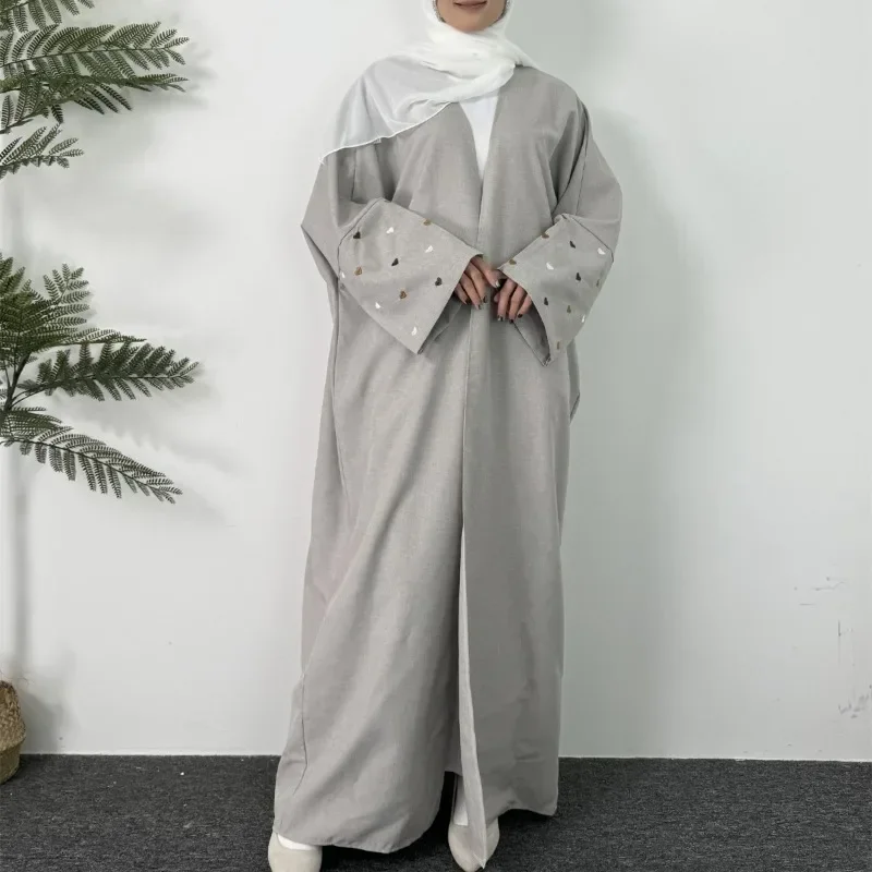 Open Front Embroidery Abaya Sc46ca109eb664576b64cfd67dc692e6ad