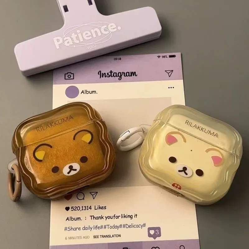 Rilakkuma Bear Soft TPU Case with Charm and Hook