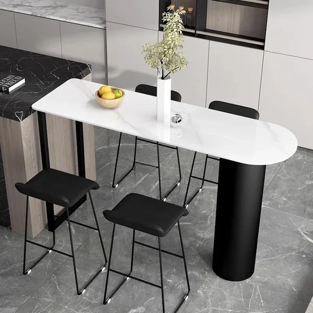 세련된 카운터 모바일 바 테이블: 상업 공간의 스타