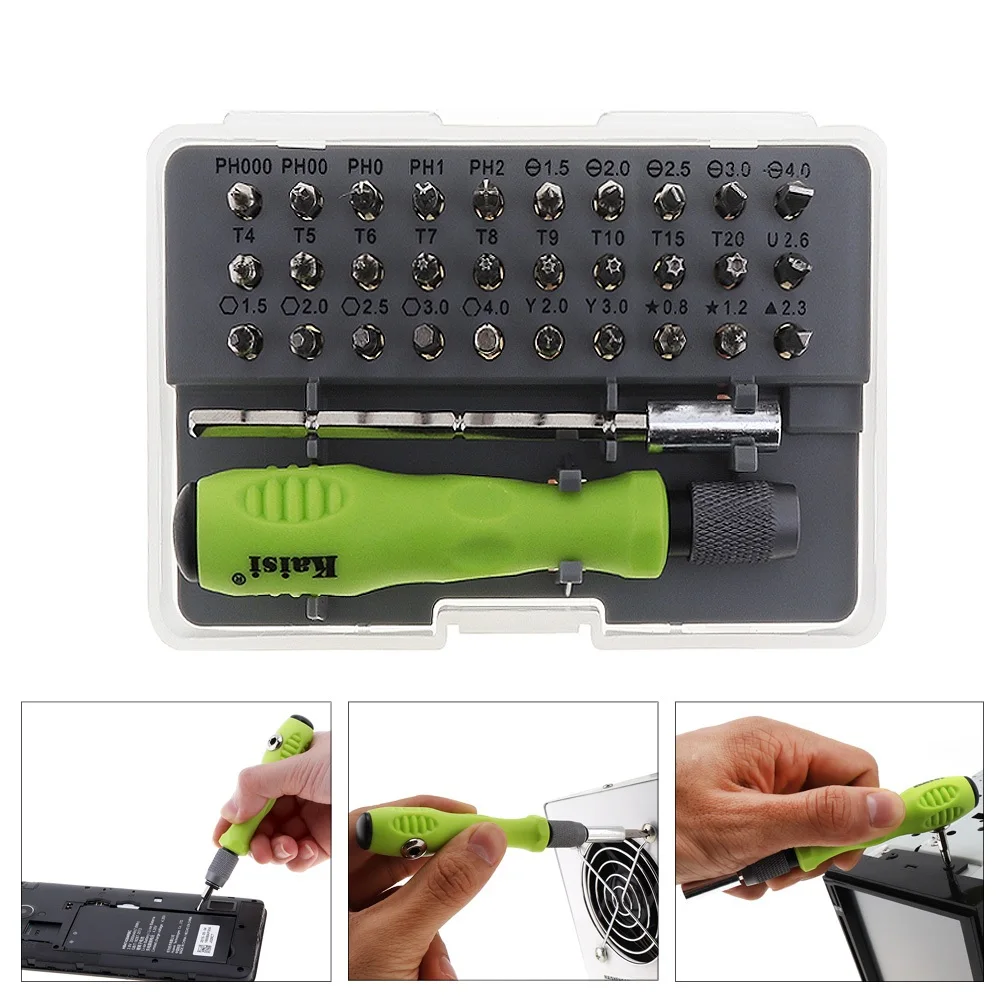 30 In 1 Screwdriver Tool Set Professional Phones Computer Repair Hand Tool Horizontal Torx Hexagon Tri-wing Pentagon U-shape