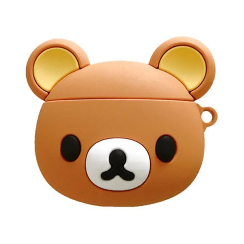 Cute 3D Cartoon Rilakkuma Silicone Earphone Case Cover