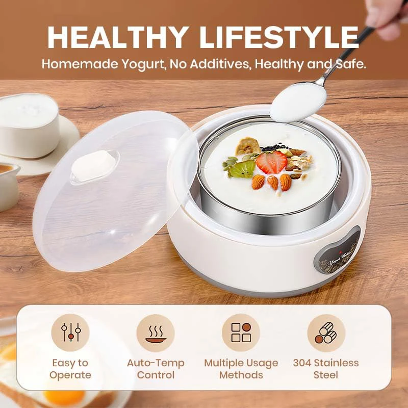 1L Electric Mini Yogurt Maker Automatic Multifunctional Household Rice Wine Maker DIY Yogurt And Natto Fermenting Machine