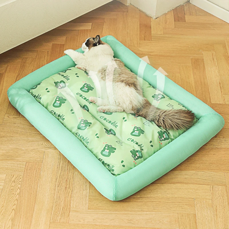 MADDEN  Summer Cooling Pet Cat Bed Cushion Ice Pad Dog Sleeping Square Mat for Puppy Dogs Cats Pet Kennel Top Quality Cool Cold 3