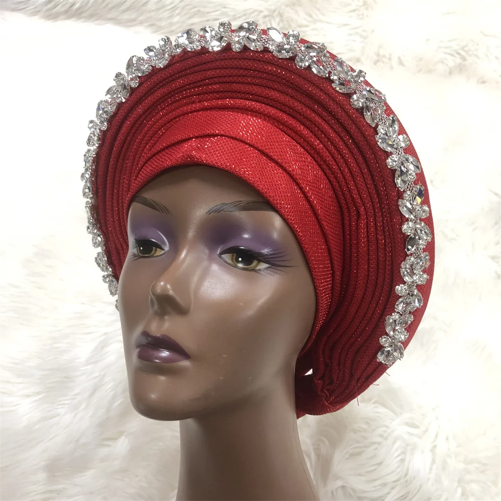 2022 Auto Gele Headtie Big Size Women Cap For African Hats Nigerian Auto Gele ASOOKE Headtie ASOEBI Headtie Wholesale Turban