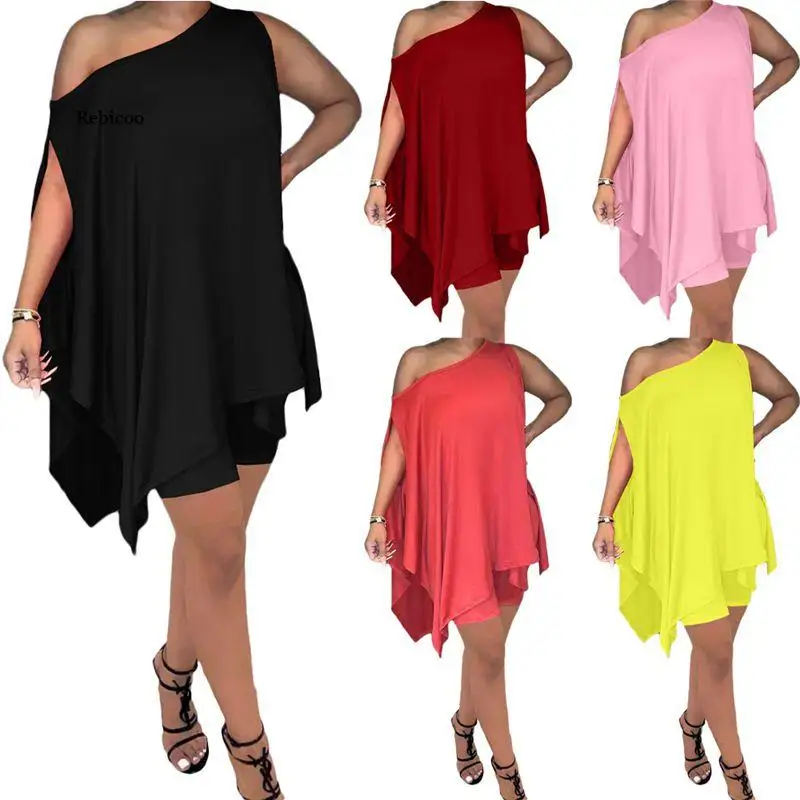 

Женский летний комплект из 2 предметов, Свободный Топ без рукавов и шорты