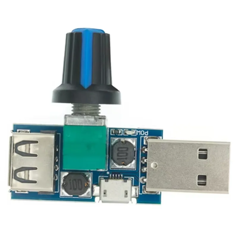 A73E-팬 속도 스위치 모듈 USB 팬 거버너 풍속 컨트롤러 풍량 조절기 냉각 음소거 다기능 DC 5V