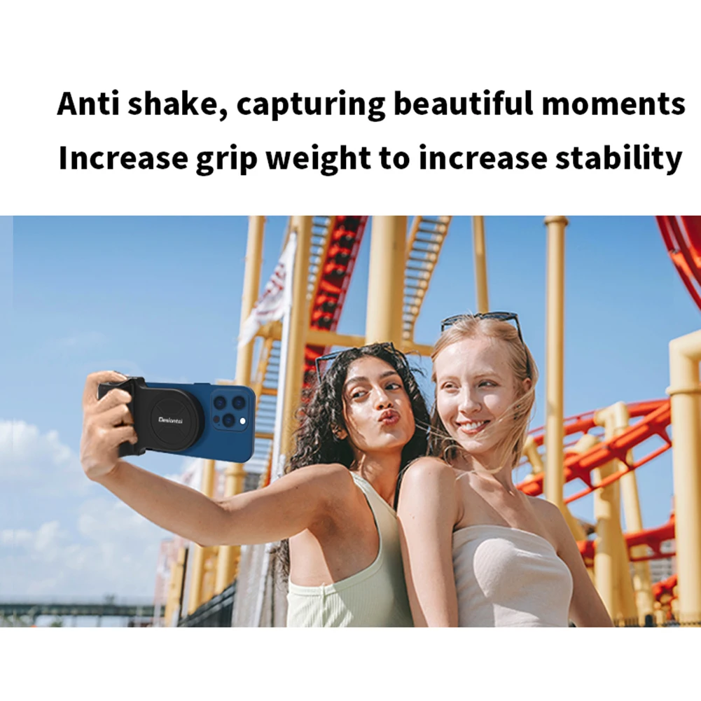 Magnetic Phone Camera Grip Handle Holder Bluetooth-Compatible Tripod Adapter Vertical Horizontal Shooting for Phone mobile phone holder smartphone shooting holder phone camera shutter grip