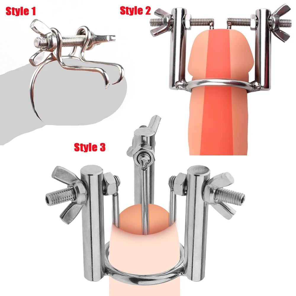 Stainless Steel Adjustable Urethral Sound Catheter Penis Dilator Glans Rods Horse Eye Stimulate Cock Plug Lock Ring Sex Men Tool