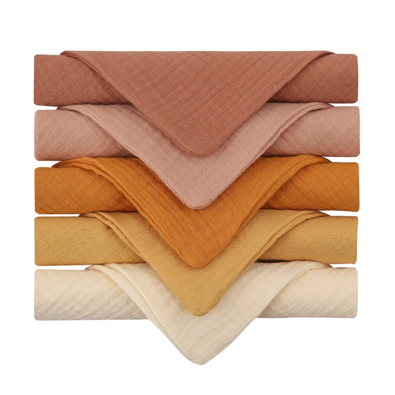 

5pcs Baby Towel Soft Absorbent Gauze Cotton Bath Towel Washcloth Wipe Wash Cloth