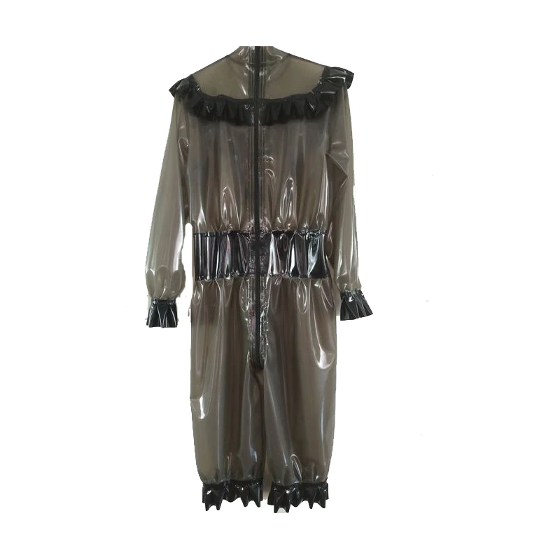 

Новинка 100%, женское свободное платье из латекса и резины, дымчато-серого и черного цвета, индивидуальный Размер 0,4 мм