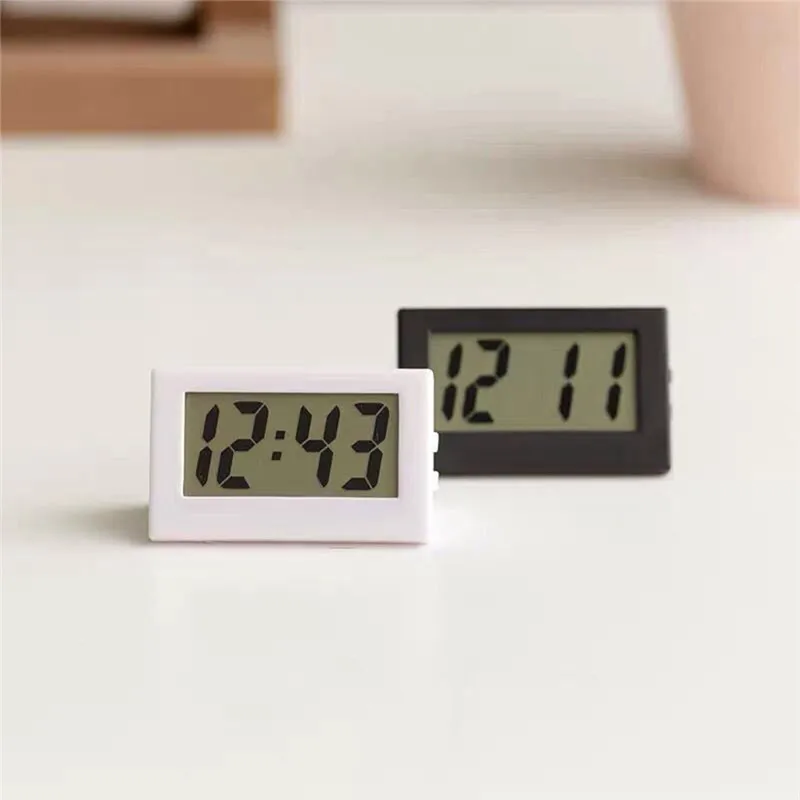 ibasenice Mini Horloge Numérique De Voiture 2 Pièces Avec Écran