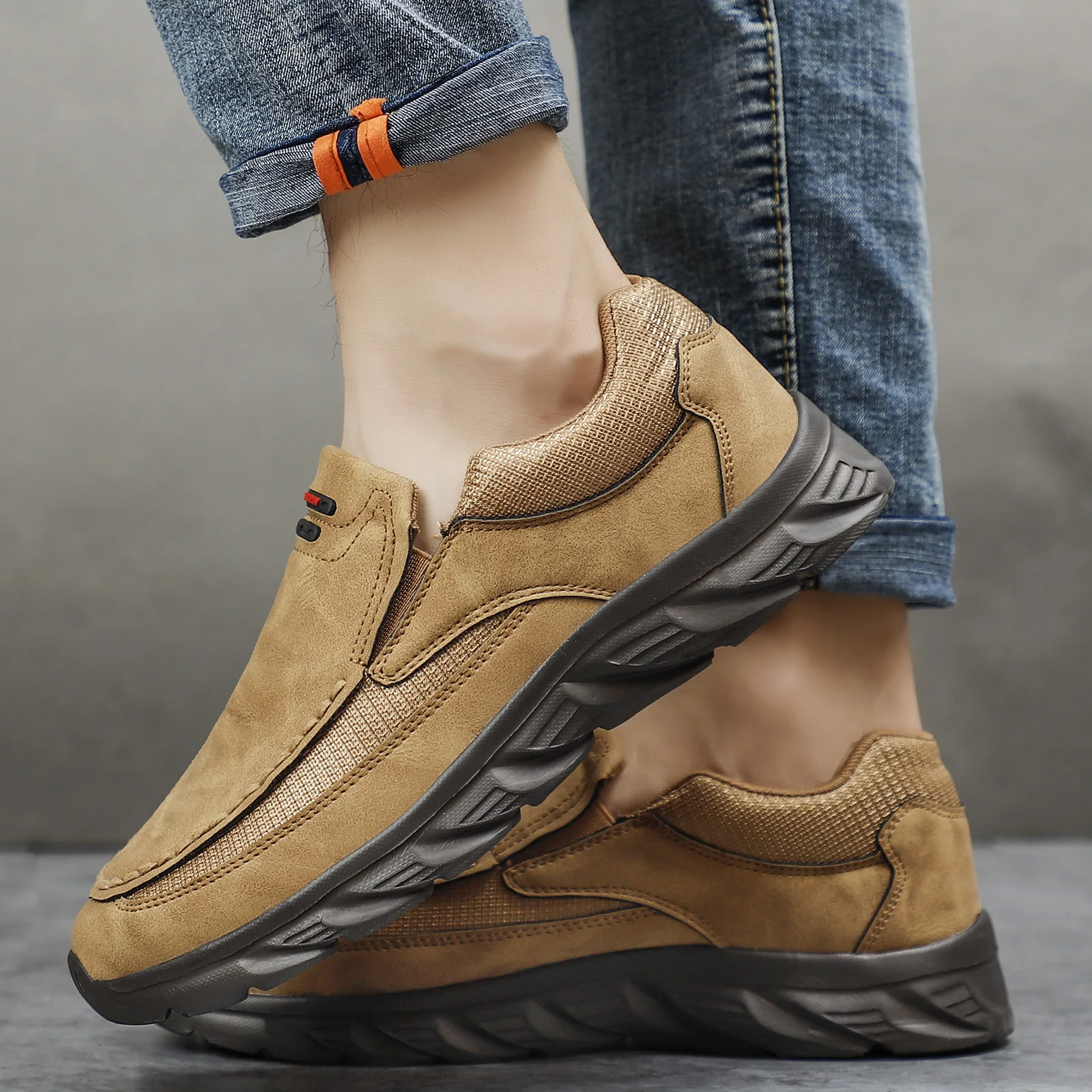 أحذية جلدية رجالية كاجوال جيدة التهوية ، أحذية ريا...