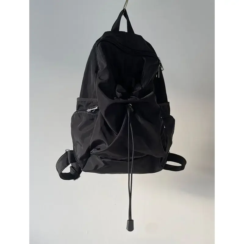 GIIS 通学セット Backpack Nylon Unisex Zipper High-Capacity String Casual
