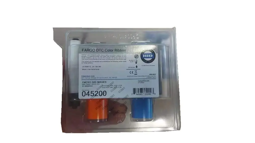 

Новинка 045200 полноцветная лента с полимерной черной и прозрачной многослойной панелью-500 изображений, совместимых с DTC4500e, DTC4500