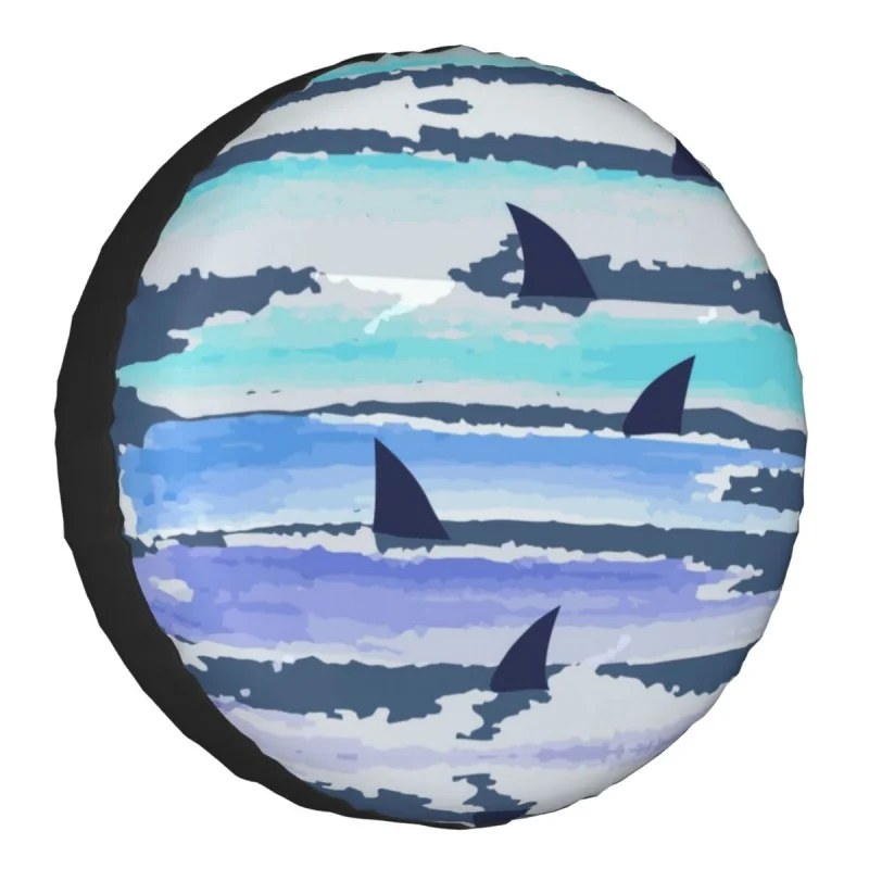 

Cute Shark Fins Spare Tire Cover Bag Pouch for Jeep Hummer Animal Waterproof Dust-Proof Car Wheel Covers