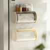 Multifunction Wall Hanging Clear Design Kitchen Tissue Box No Punching Installation Roll Paper Case Bathroom Supplies Waterproof 5