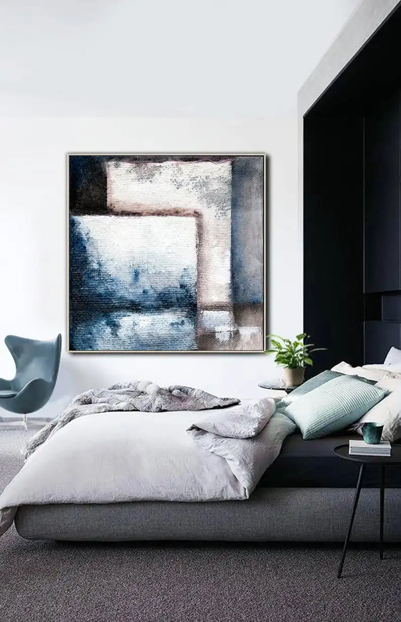 

Original Abstract textured Painting On Canvas Oversize Artwork Wall Art Contemporary Art Living Room Black and White painting