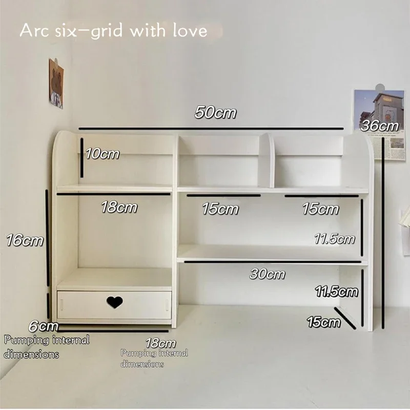 Desktop Organizer Bedroom Room Office Ornaments 2 Floors Stationery Shelves Cosmetics Stationery Supplies Drawer Storage