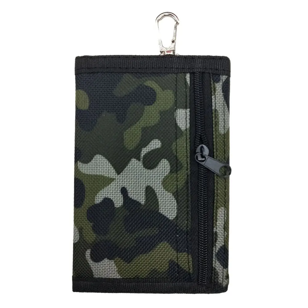 Versatile Camouflage Slim Wallet with Zipper – Classic Trifold Outdoor Travel Coin Purse