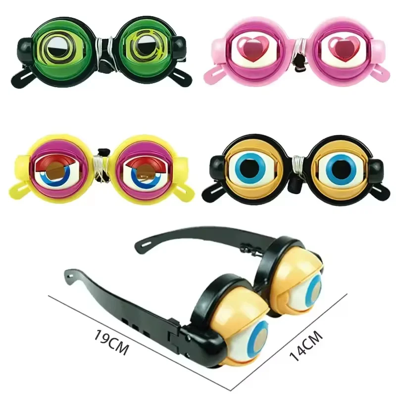 Gafas divertidas con párpados móviles