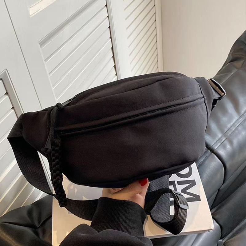 Men's and women's casual waist bags, trendy cross-body bags, back-sleeved casual sports chest bags for both men and women