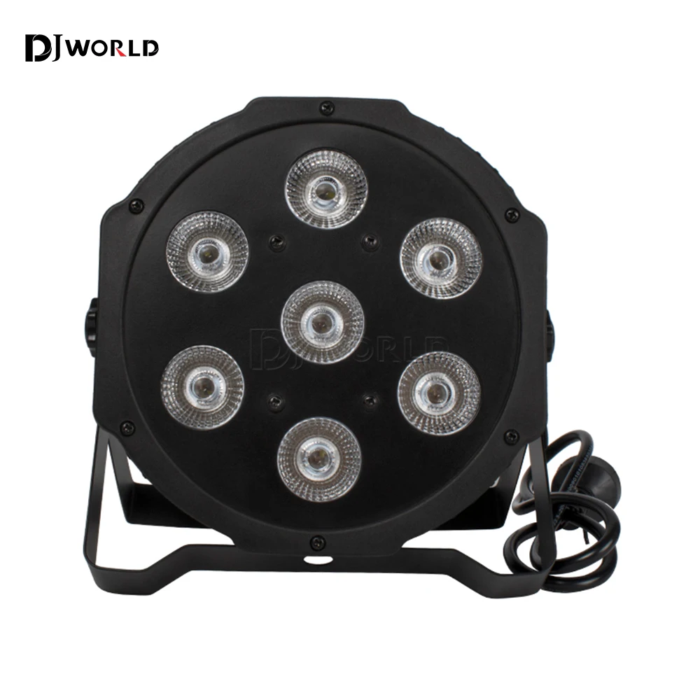 8/10/12PCS LED Par 7X12W 4IN1 RGBW Stage Flat Lighting Christmas Decoration DJ Equipment Disco Lamp Dmx Control