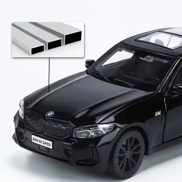 1:32 BMW 320i THE 3 2023 Alloy Diecasts & Toy Vehicles Metal Toy Car Model Sound and light Collection Kids Toy 5