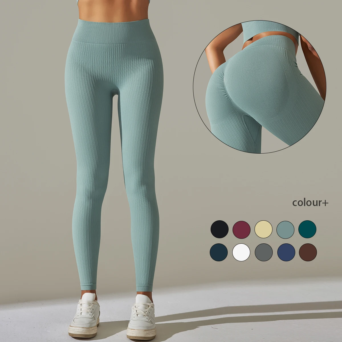 Built-in Underwear Bell-bottomed Trousers Push Up Yoga Pants Sports Leggings