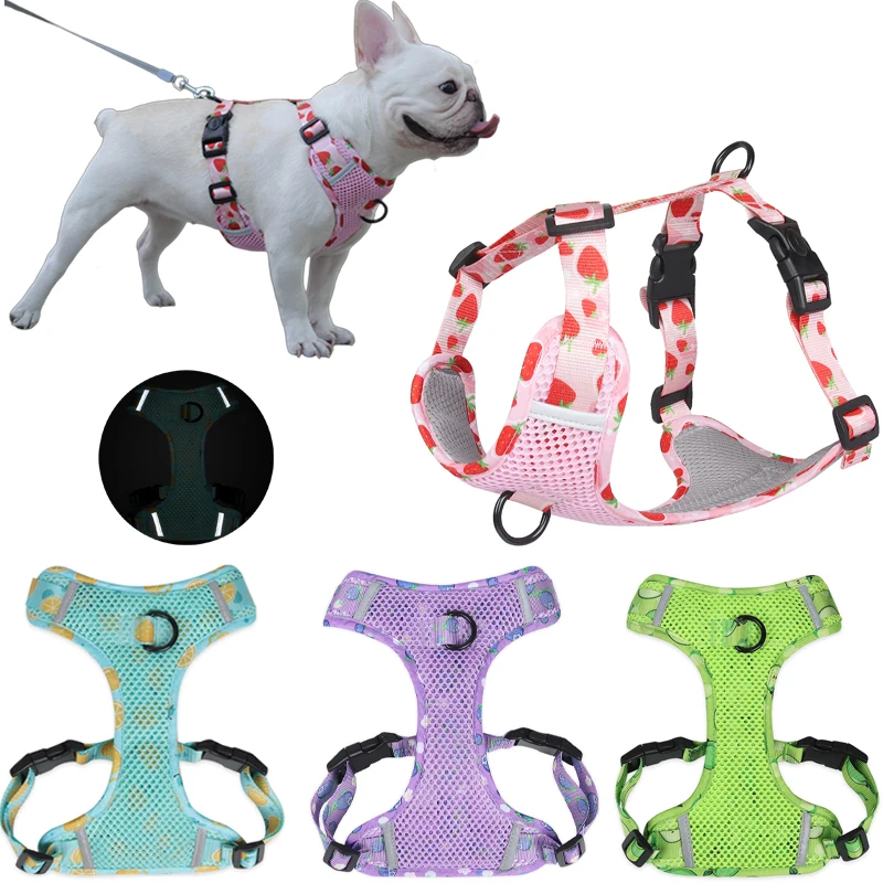 

Dog Harness Vest Breathable Mesh Pet Chest Strap for Medium Large Dogs Vest Labrador French Bulldog Harness Pet Walking Supplies