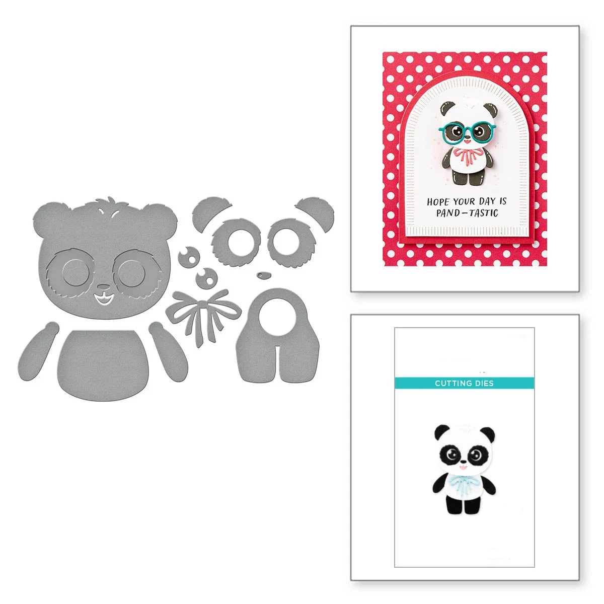 

Январь 2024 г., новинка, вырезанные металлические штампы в виде панды на день рождения, скрапбукинг, изготовление поздравительных открыток без штампов