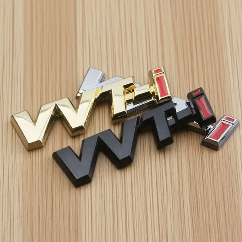 3D 메탈 레터 VVTi 로고 자동차 리어 트렁크 스티커 배지 펜더 사이드 엠블럼 (VVT-i 캠리 코롤라 라브4 프리우스 액세서리용)