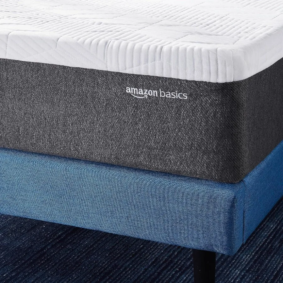 Gel Memory Foam Mattress Firm Cooling Queen Size Mattress CertiPURUS Certified Foam 80 x 60 x 12 inches White Dark Gray