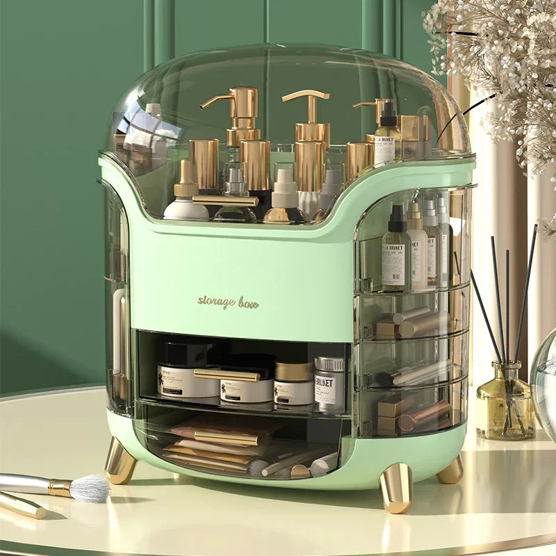 Large Cosmet Storag Box Luxury Dresser Organizer Box with Lid Makeup Organiser Dust-proof Cotton Pads Jewelry Make Up Organizer storage box makeup organizer jewelry box makeup storage box cosmetic storage box jewelry organizer