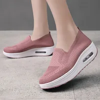 Mesh Surface Women's Sports Shoes Thin Design Soft-Soled Running Sneakers Anti-Slip Air Cushion Casual Shoes Outdoor Activities