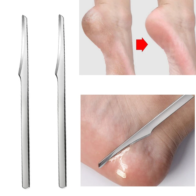 1/2/5 pz raschietto per piedi punta per unghie piede rimozione della pelle  morta piedi coltello per Pedicure in acciaio inox raschietto per tallone  File accessori per Manicure _ - AliExpress Mobile