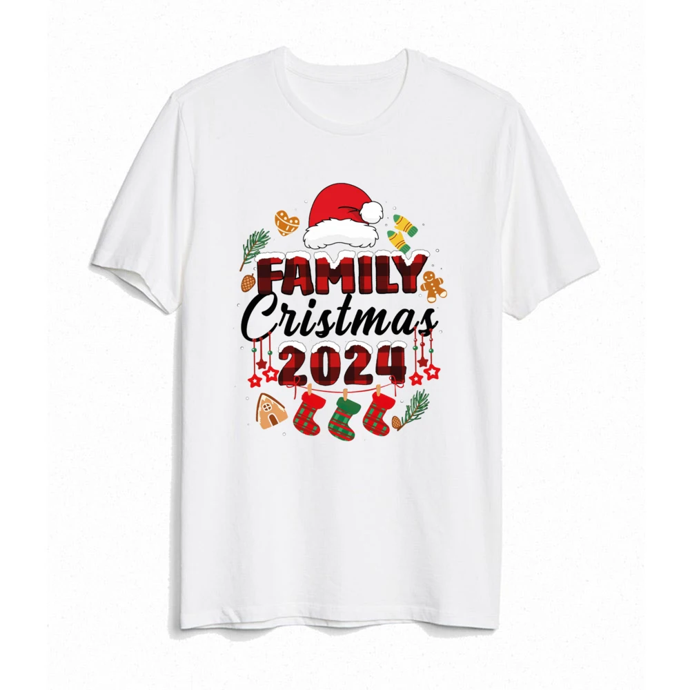 Family Christmas 2024 Print Shirts Family All Together T-shirt Xmas Party Family Clothes Christmas Gifts Adult Kids Baby Tee Top 5