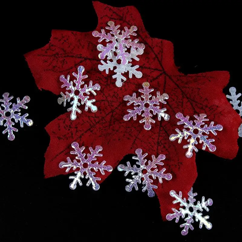 200pcs 300pcs Lots Christmas Snowflakes Confetti Artificial Snow Xmas Tree Ornaments Decorations For Home Party Wedding Decor