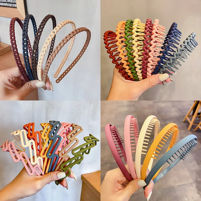 Morandi Color Hair Hoop Female All-Match Press Hair Head Buckle Headband 1
