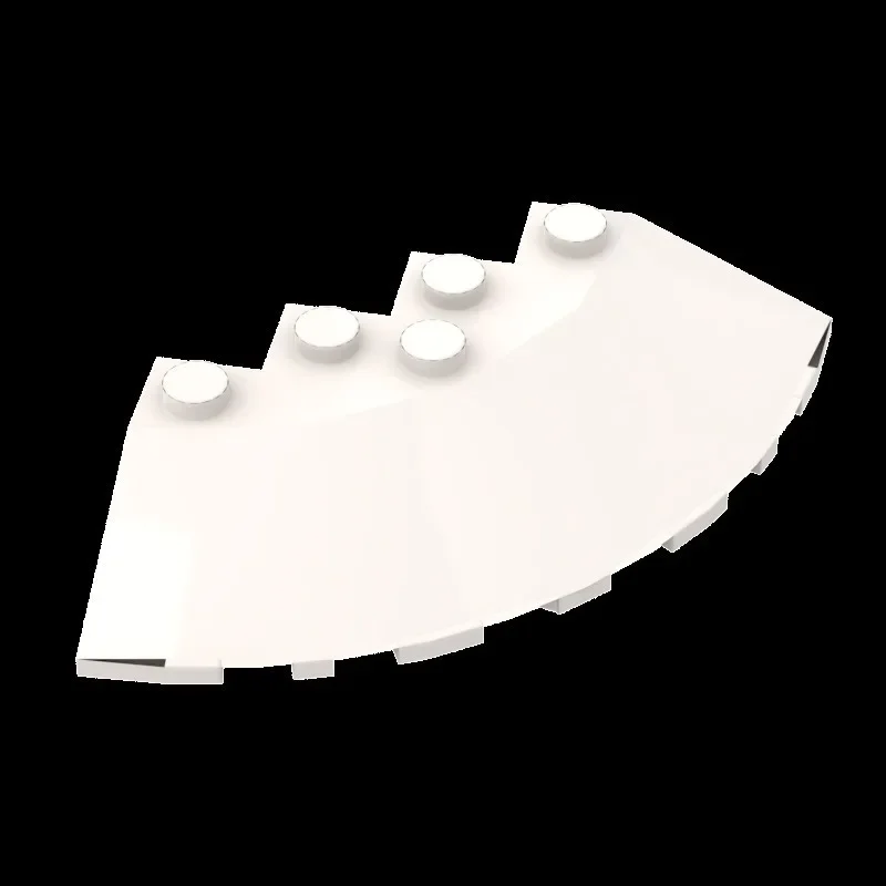 [12개입]【50g】 95188 인터로킹 6x6 라운드 코너 브릭, 어린이 DIY STEM 빌딩 블록 장난감, MOC 제작자들을 위한 선물