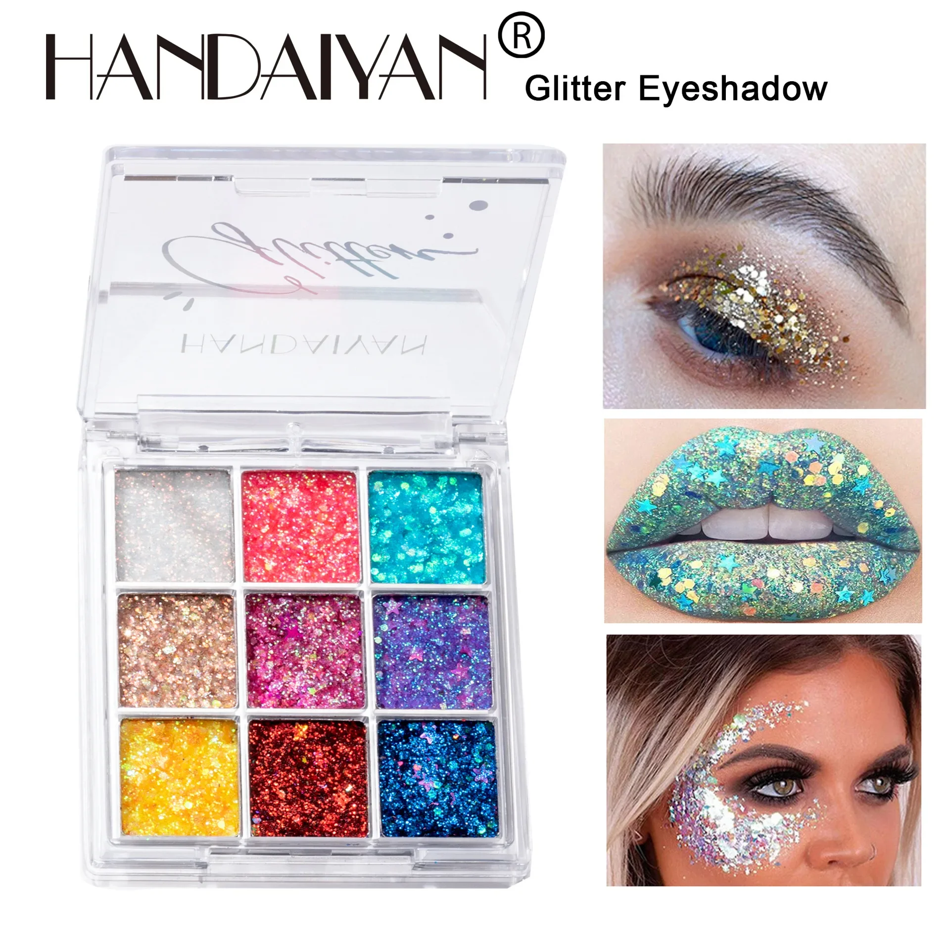 Sparkling Glitter Eyeshadow Palette Waterproof Big Sequins