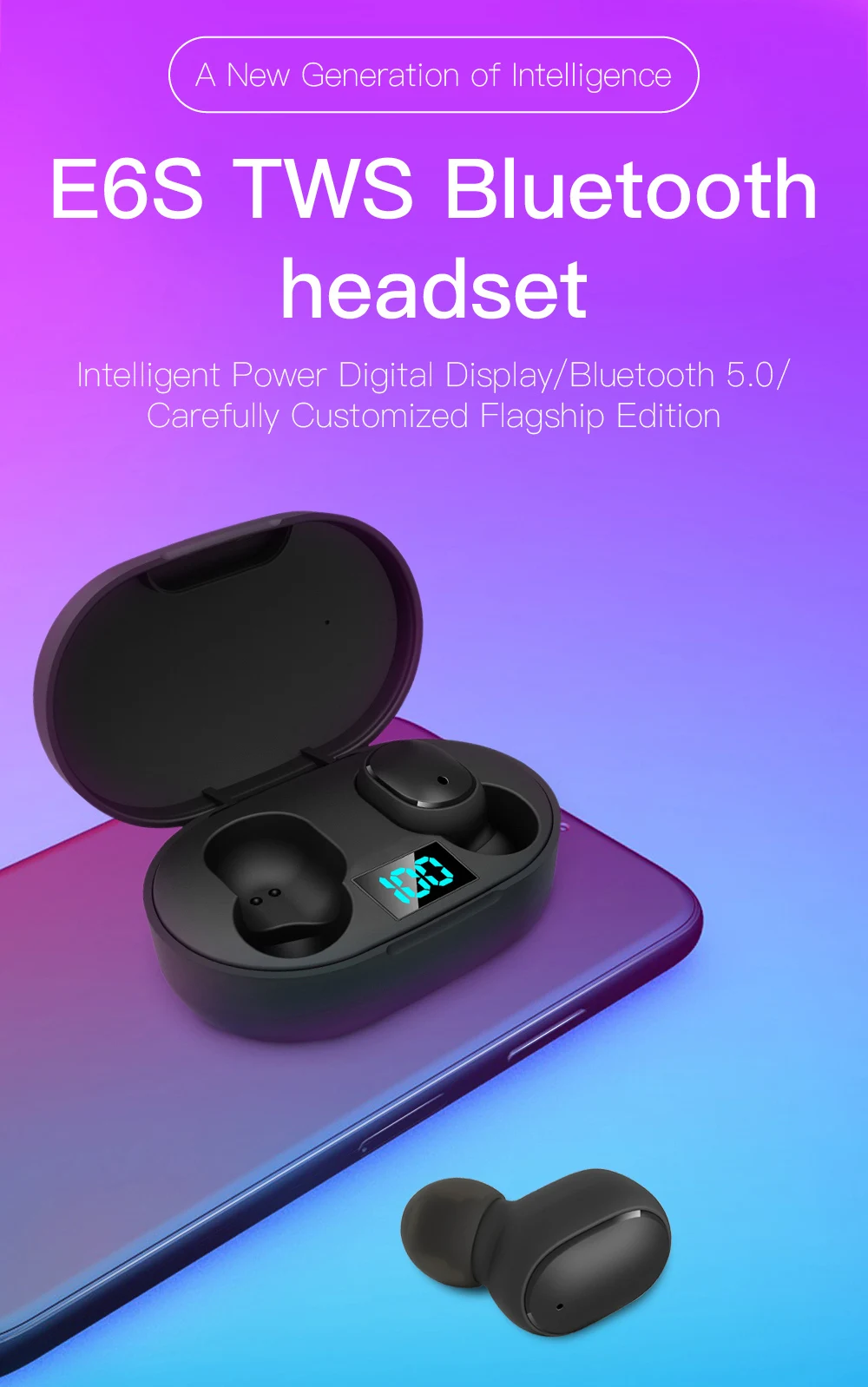 TWS Wireless Headphones with Mic Bluetooth Earphones Sport Running Headset for Apple iPhone Xiaomi Samsung Earbuds